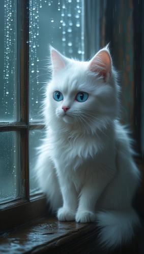 Leonardo Phoenix 10 A delicate snowwhite cat with a petite nos 2