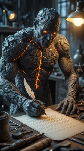 Leonardo Phoenix 10 Depict the meteorite man a humanoid figure 2