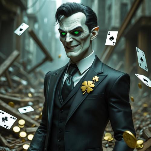 a menacing villain with an air of confiden 0